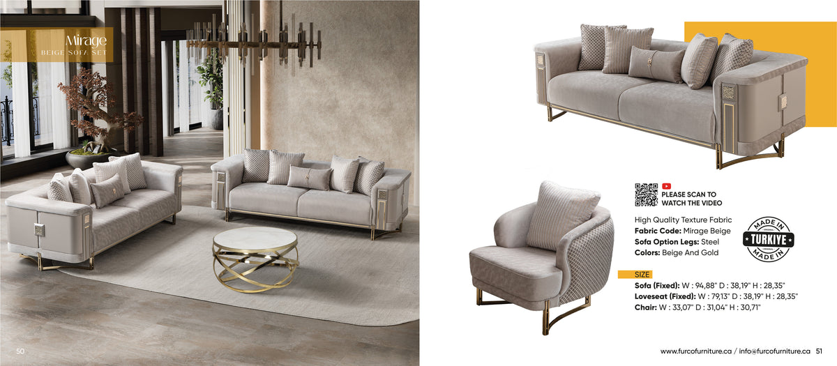 Mirage Sofa Set