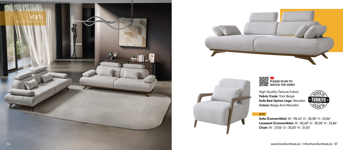 York Sofa Set