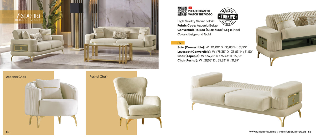 Aspenia Sofa Set