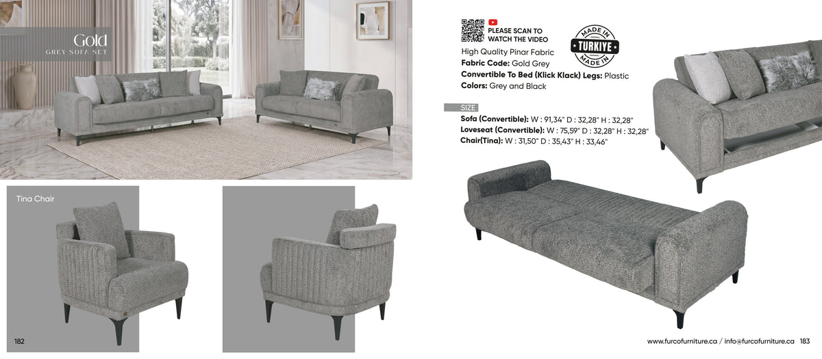 Gold Sofa Set
