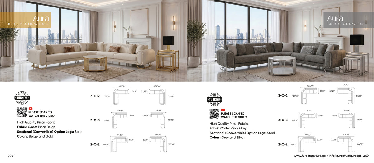 Aura Sectional Set