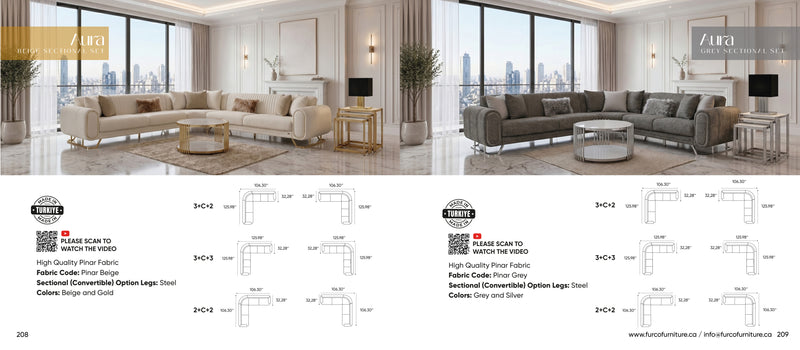 Aura Sectional Set