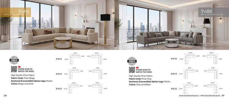 Twist Sectional Set