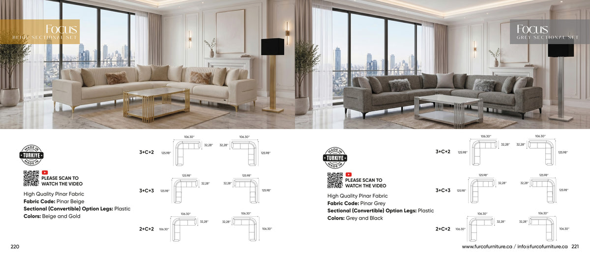 Focus Sectional Set