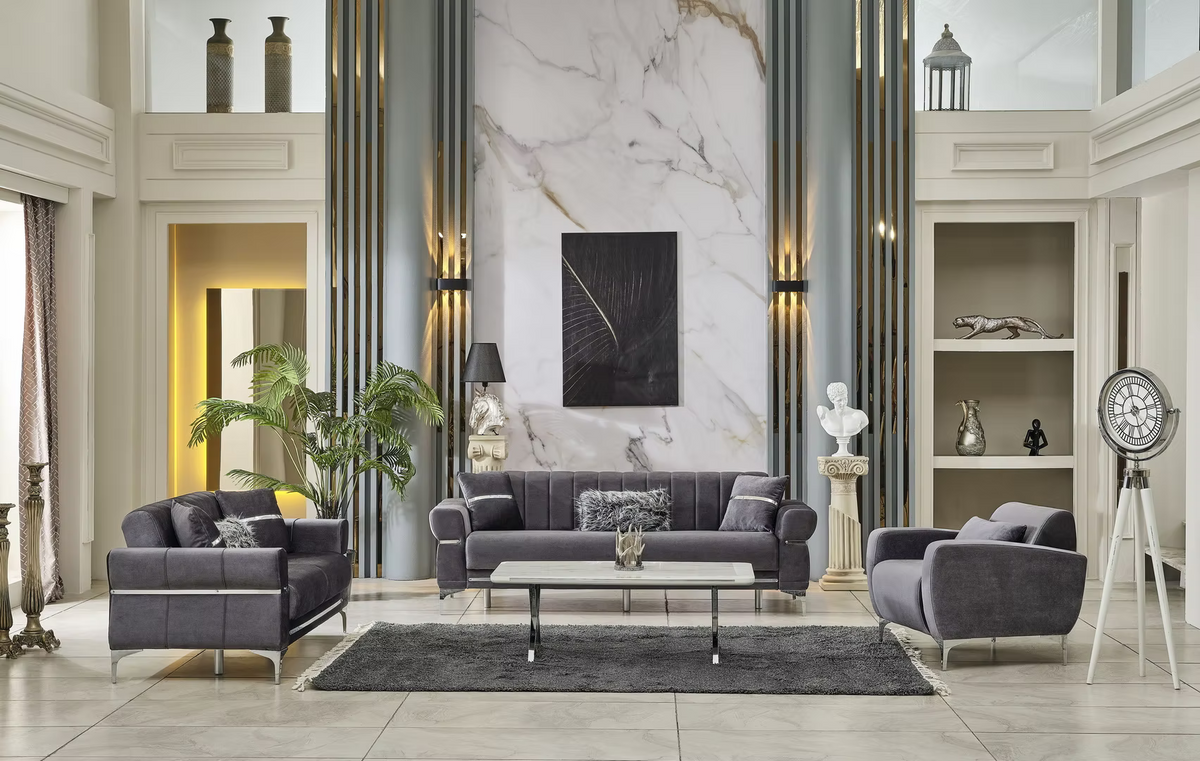 Liva Deluxe 3+2+1 Gray-Silver