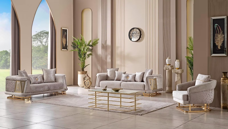 Millennium 3+2+1 Beige-Gold